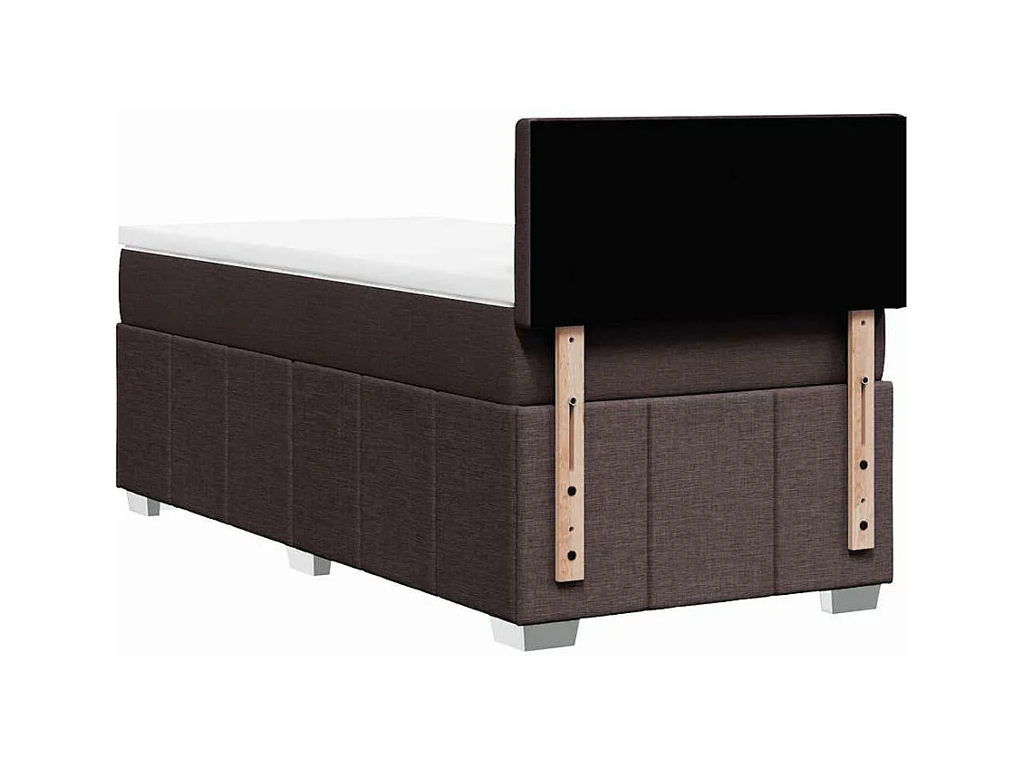 Sommier tapissier avec matelas Marron foncé 90x200 cm