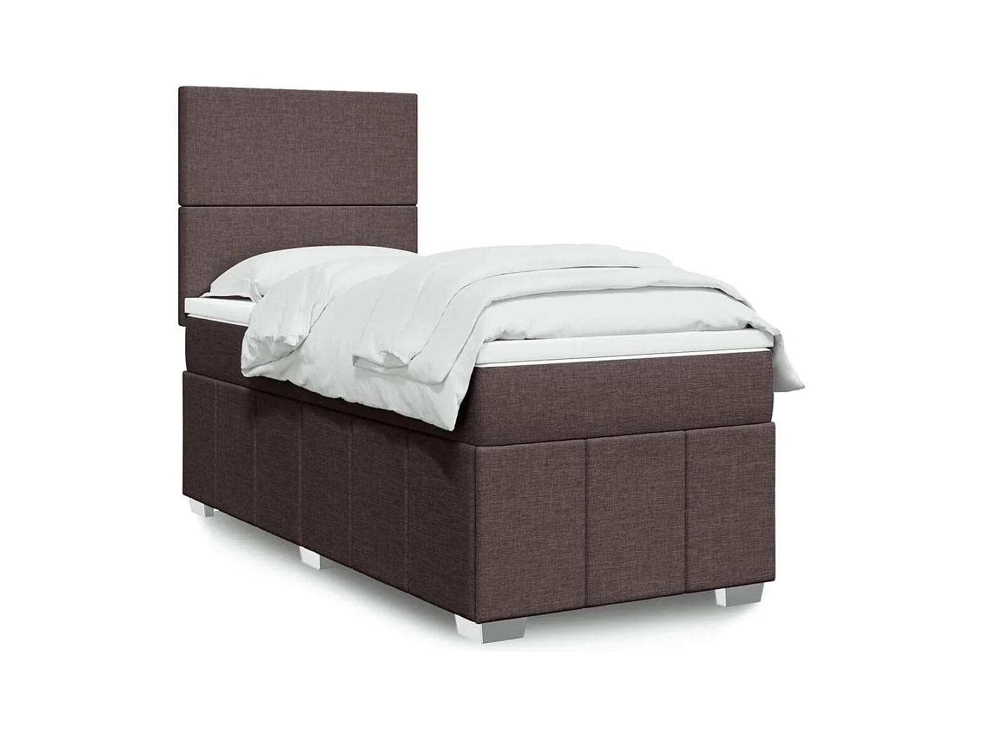 Sommier tapissier avec matelas Marron foncé 90x200 cm