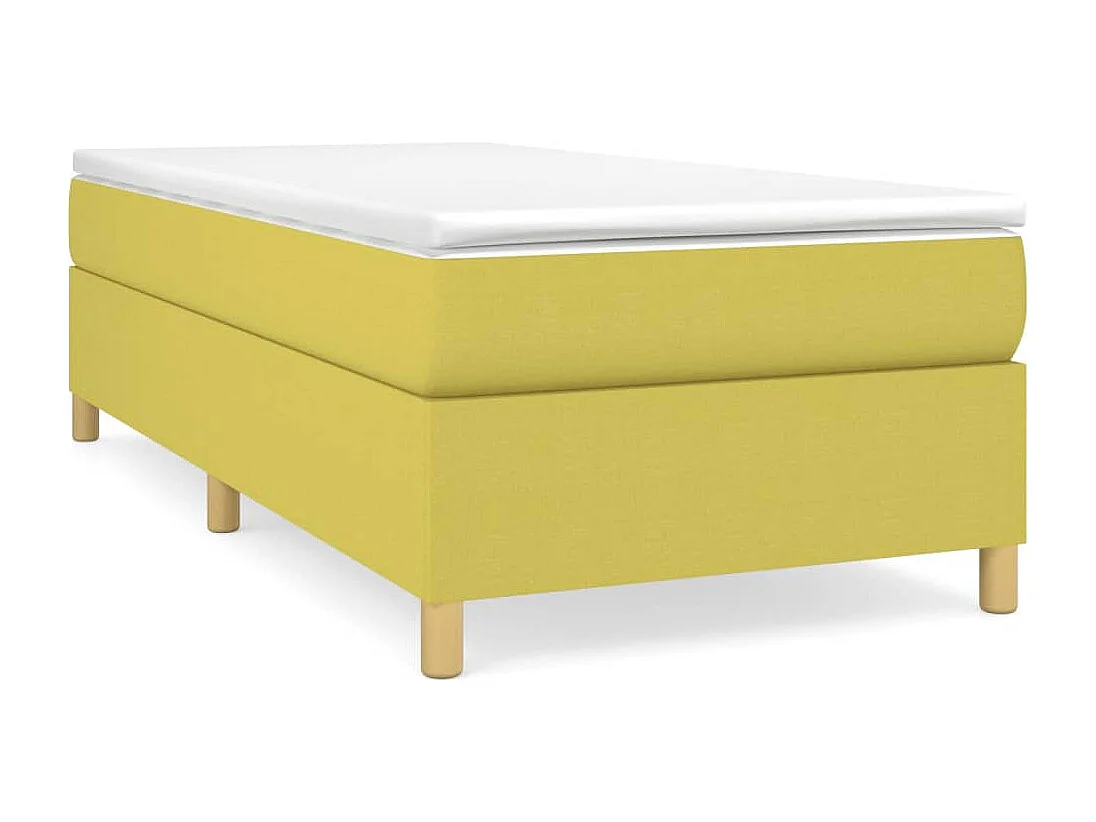 Estrutura de cama com molas 100x200 cm tecido verde