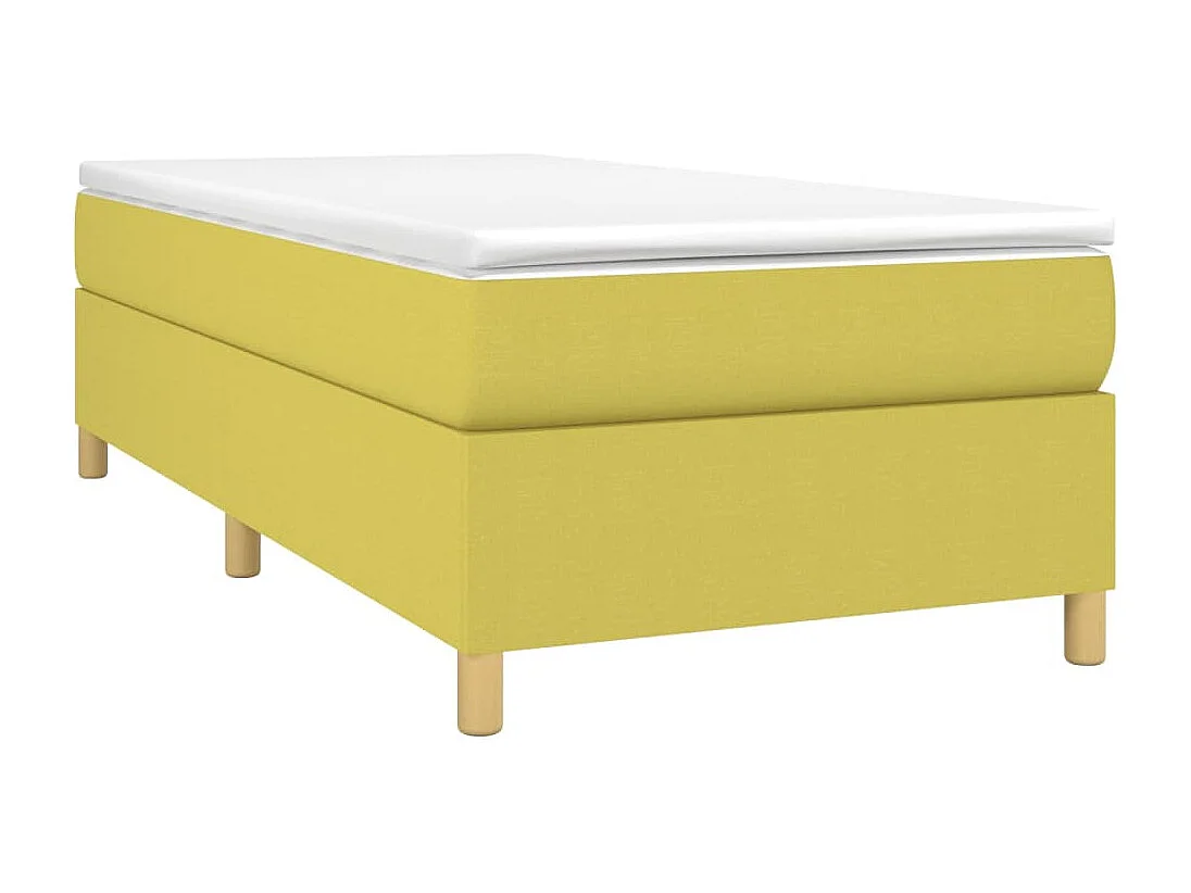 Estrutura de cama com molas 100x200 cm tecido verde