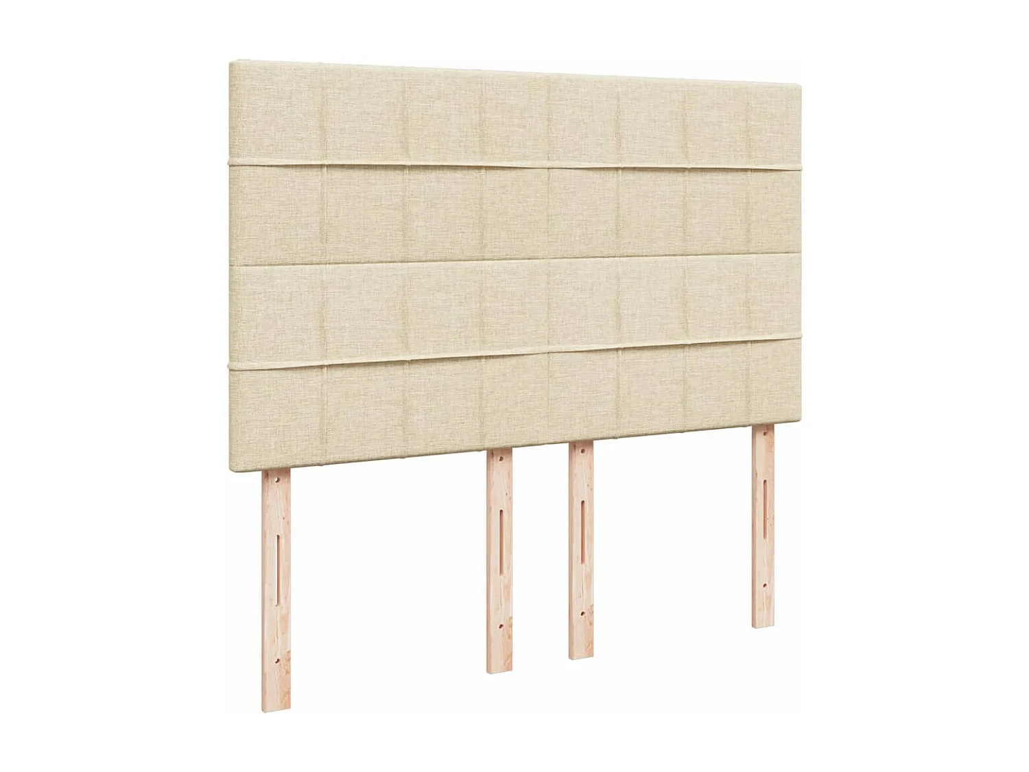 Sommier tapissier avec matelas Crème 160x200 cm Tissu