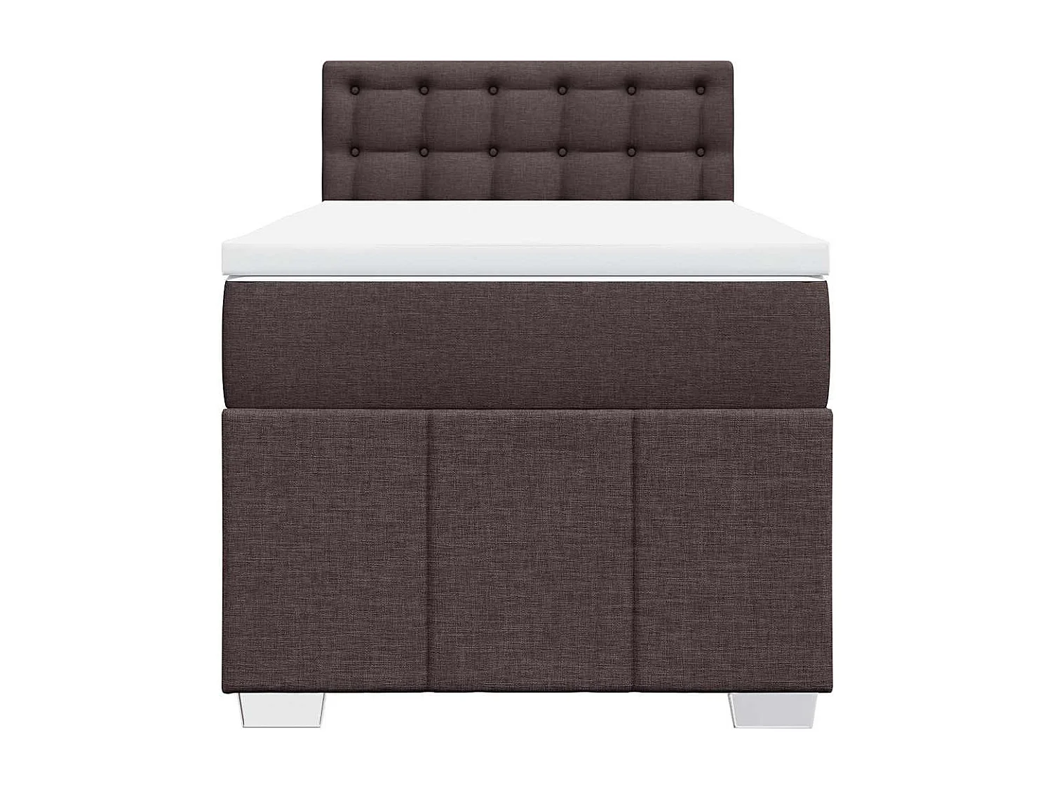Sommier tapissier avec matelas Marron foncé 90x200 cm