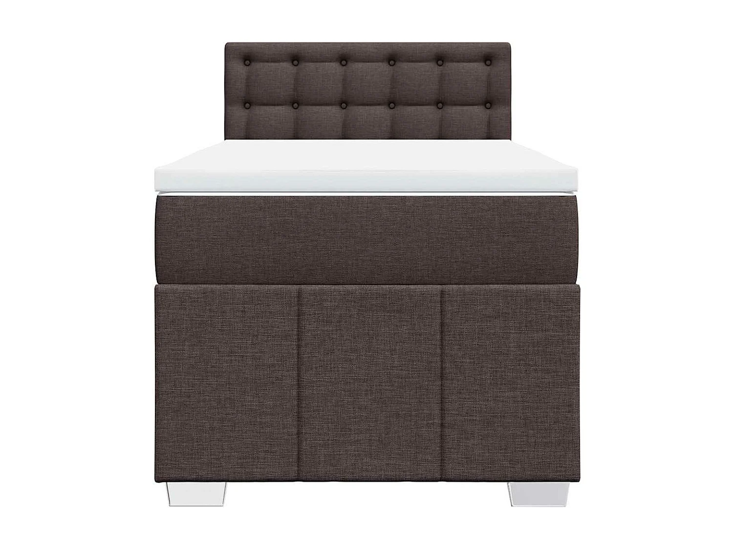 Sommier tapissier avec matelas Marron foncé 90x200 cm