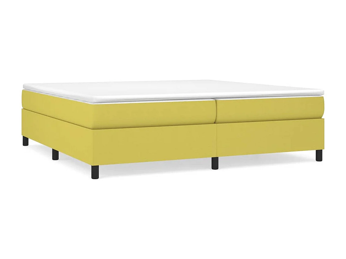 Estrutura de cama com molas 200x200 cm tecido verde