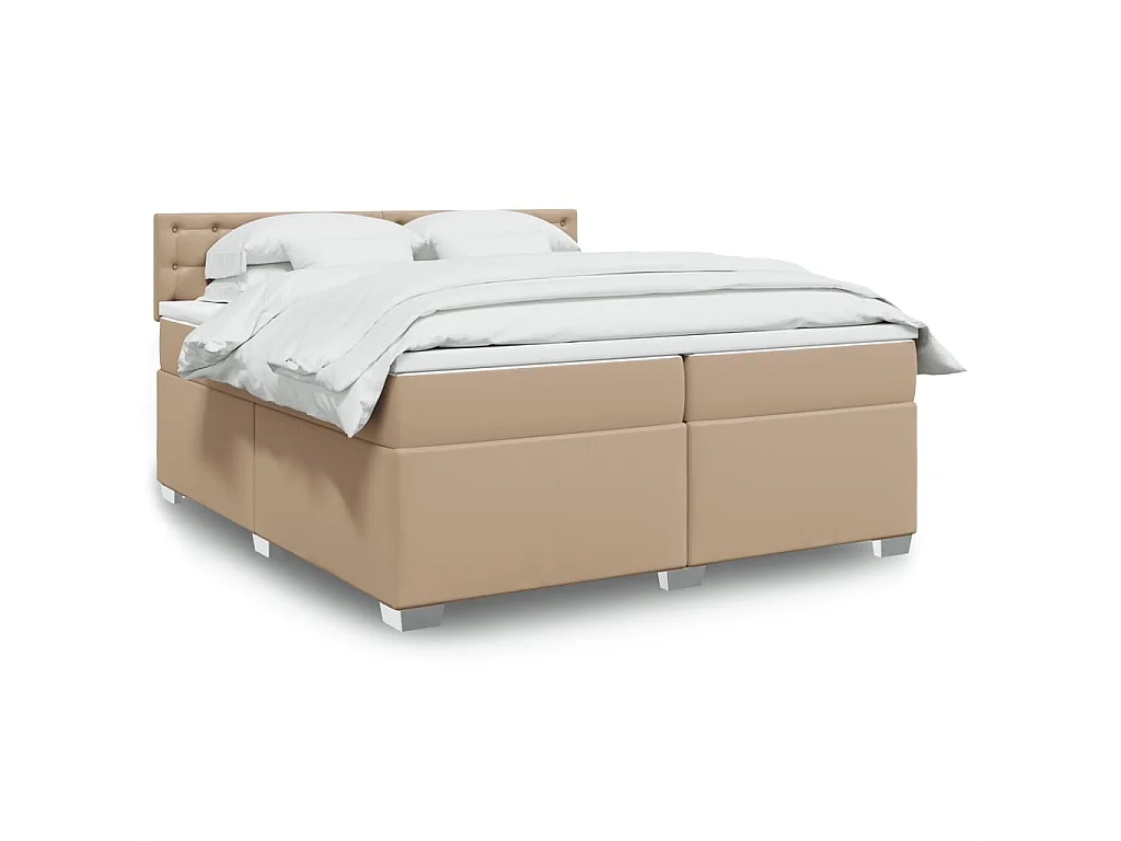 Sommier tapissier avec matelas Cappuccino 200x200 cm