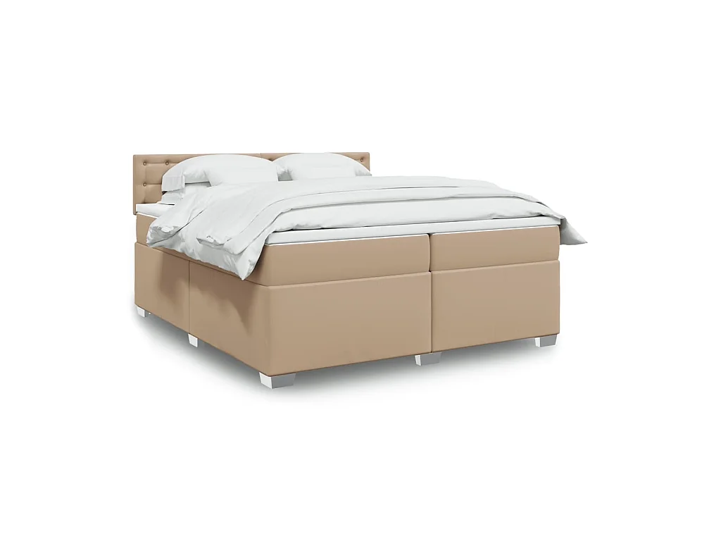 Sommier tapissier avec matelas Cappuccino 200x200 cm