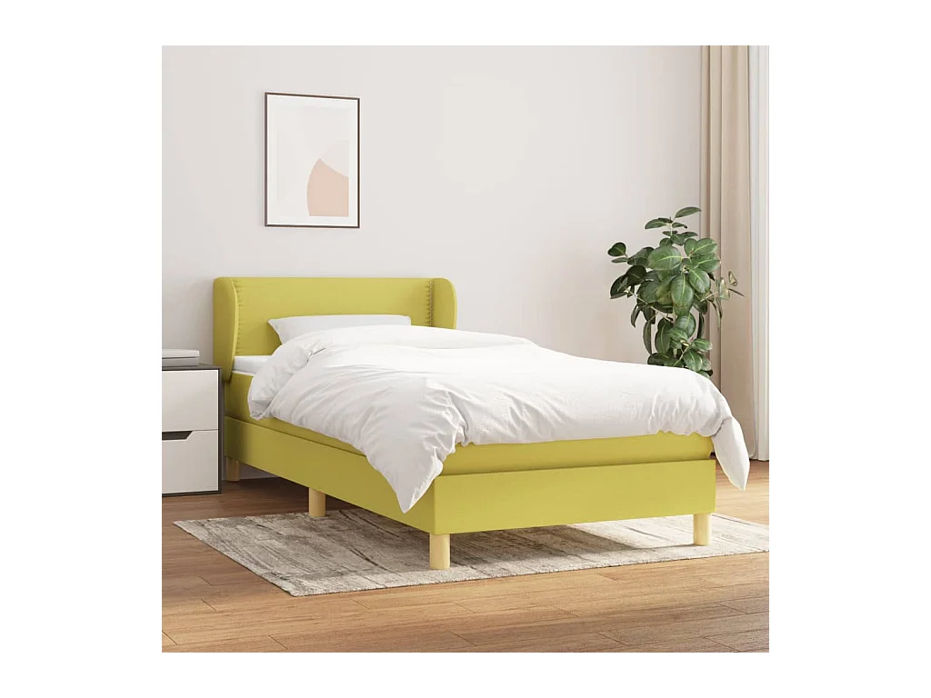 Cama com molasemcolchão 100x200 cm tecido verde