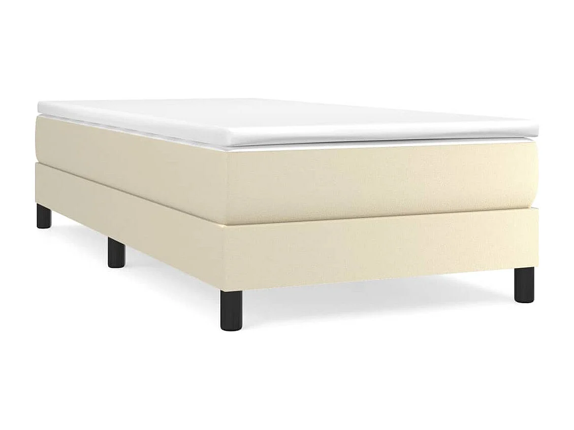 Sommier tapissier Crème 100x200 cm Similicuir