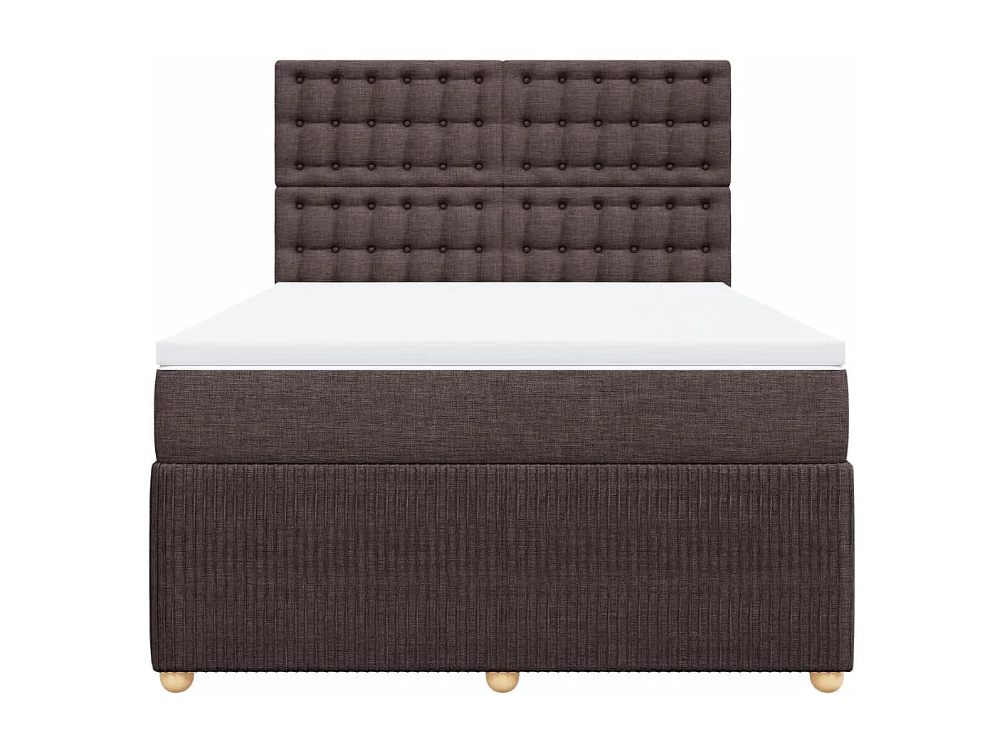 Sommier tapissier avec matelas Marron foncé 160x200 cm