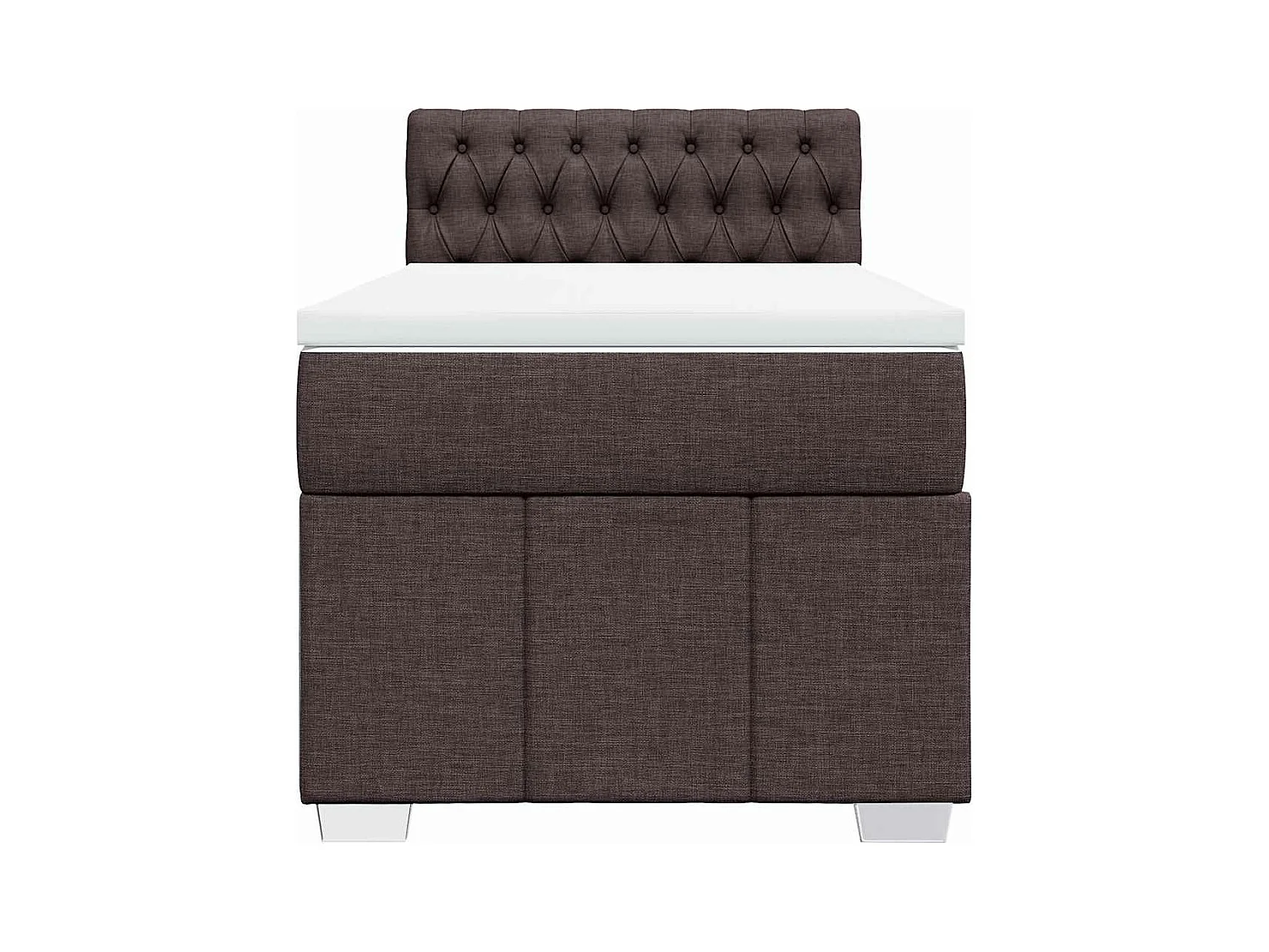 Sommier tapissier avec matelas Marron foncé 90x200 cm