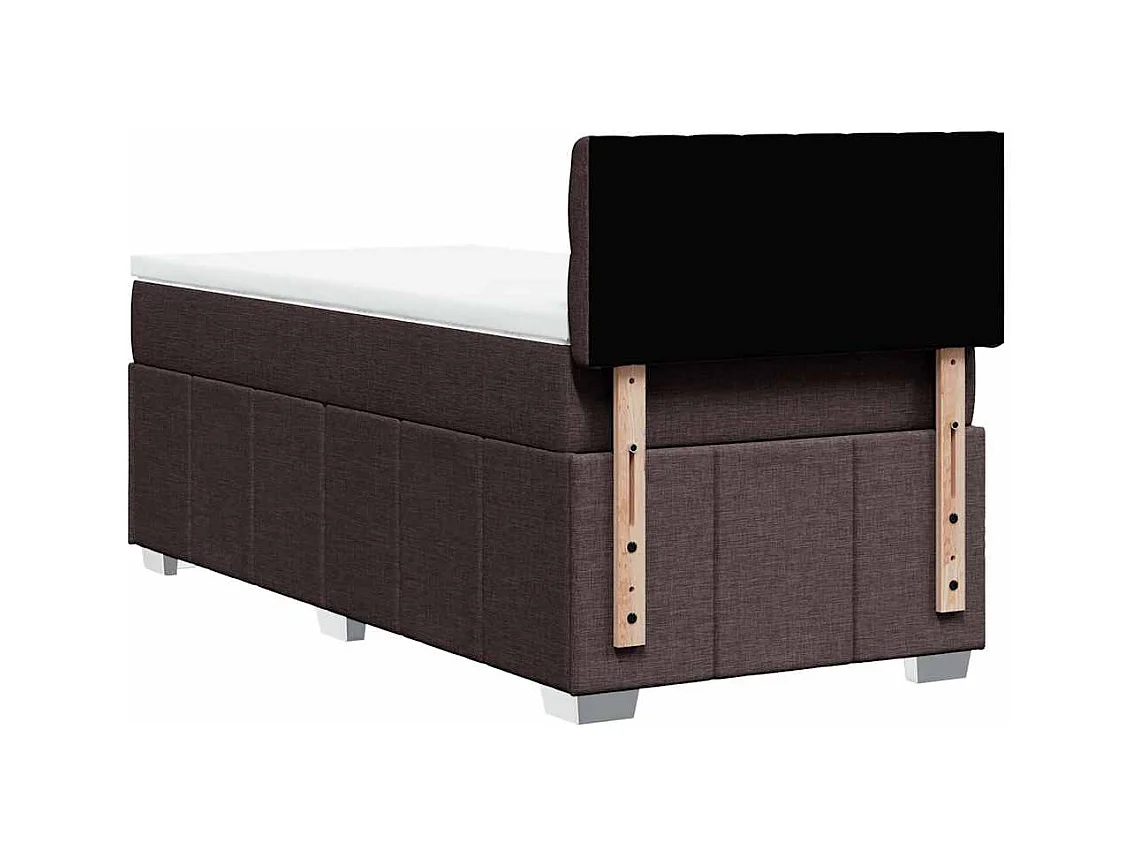 Sommier tapissier avec matelas Marron foncé 90x200 cm