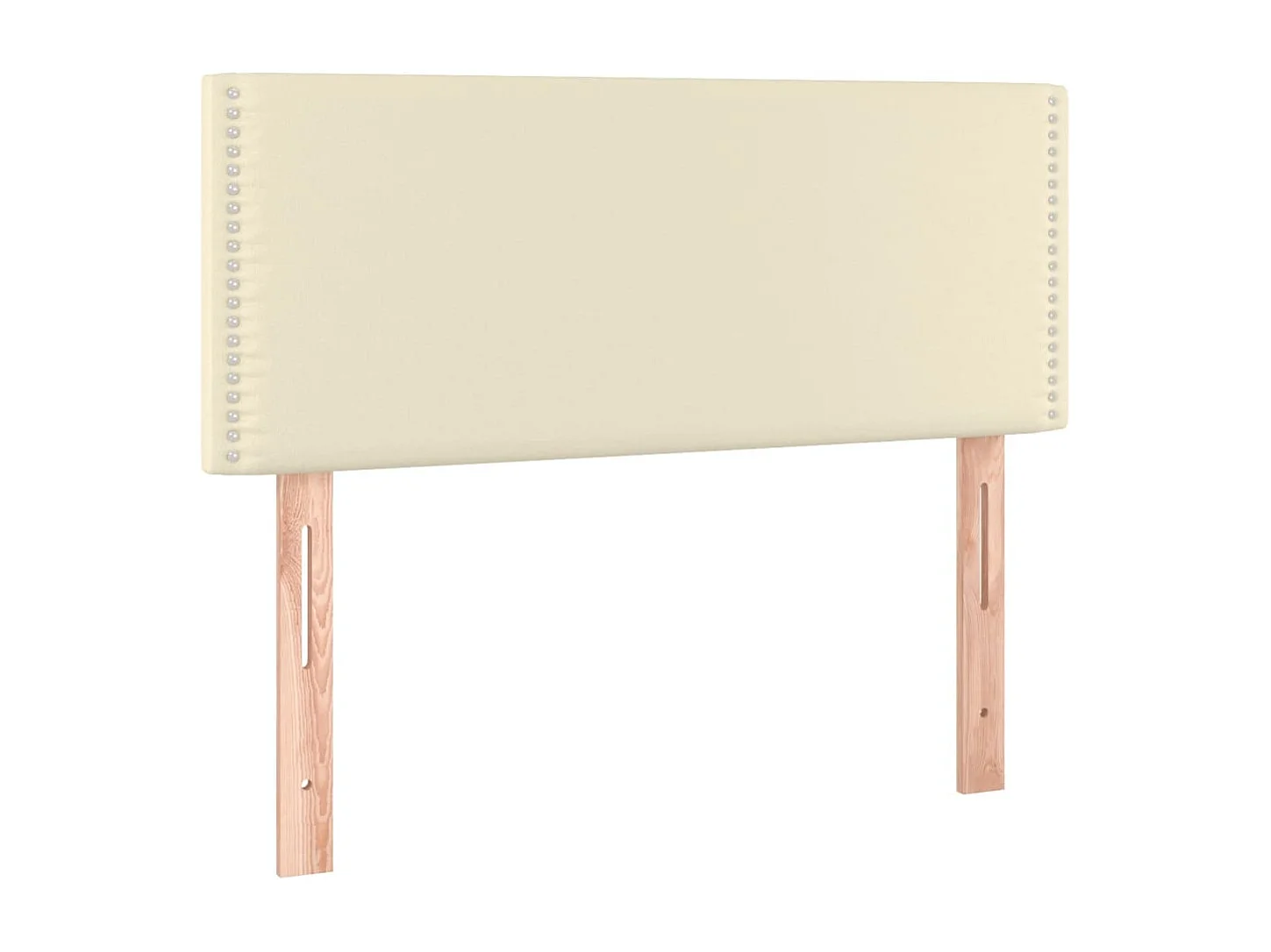 Sommier tapissier avec matelas Crème 100x200cm Similicuir