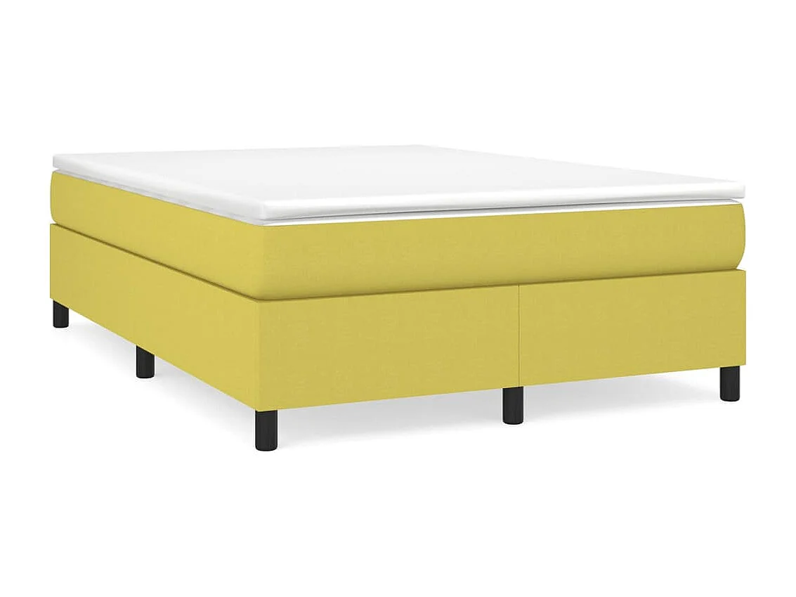Estructura de cama box spring tela verde 140x190 cm