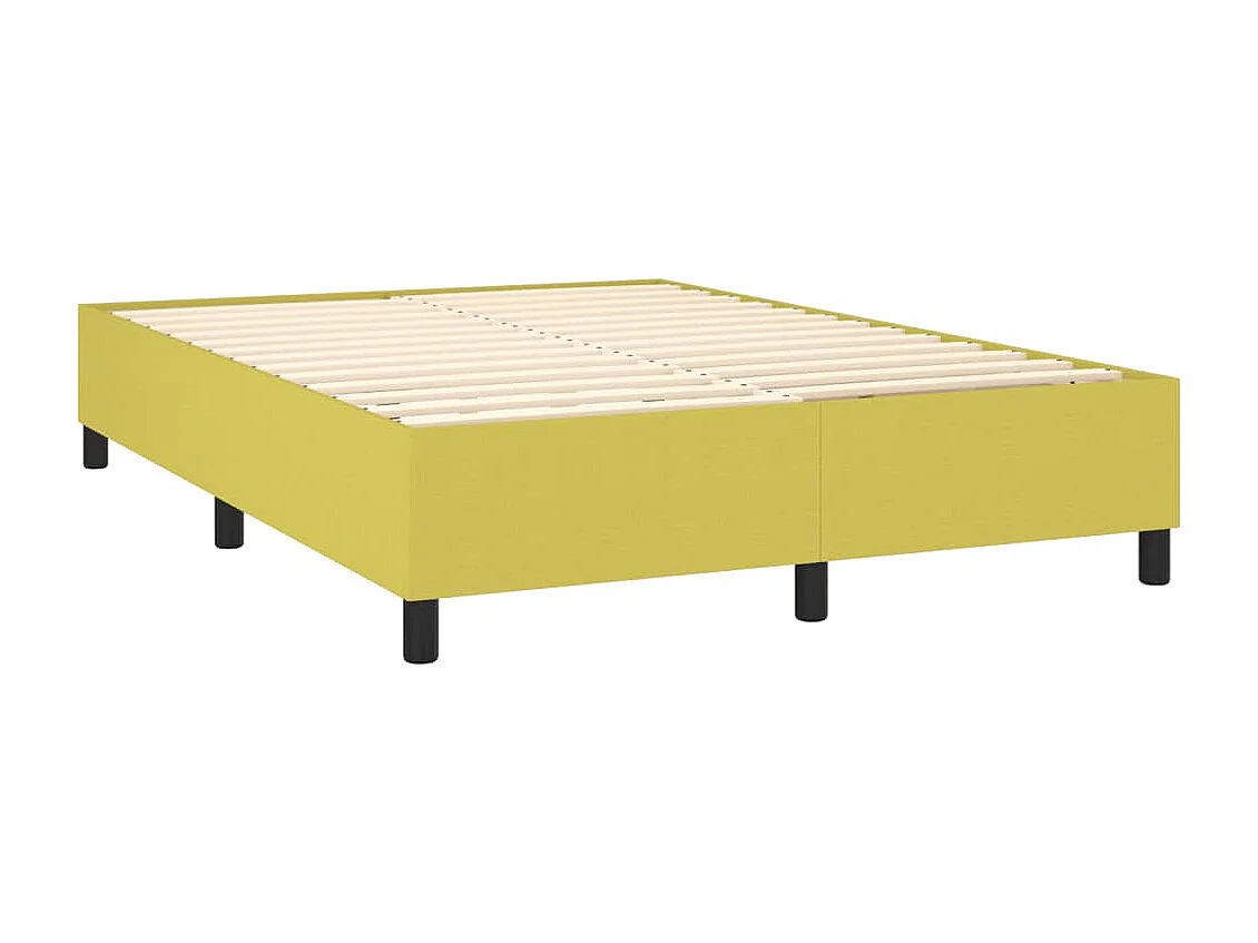 Estructura de cama box spring tela verde 140x190 cm