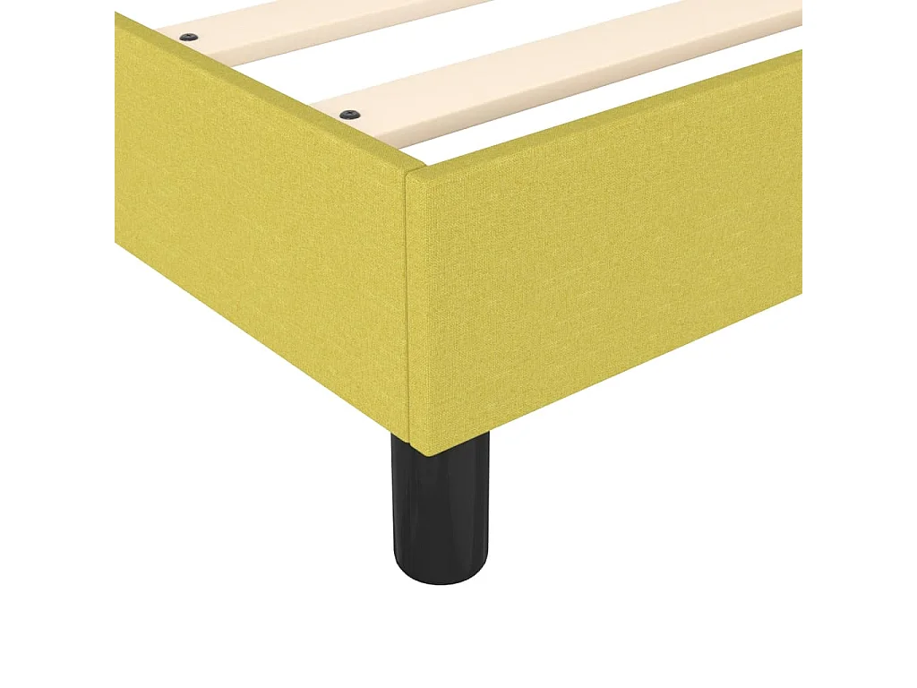 Estructura de cama box spring tela verde 140x190 cm