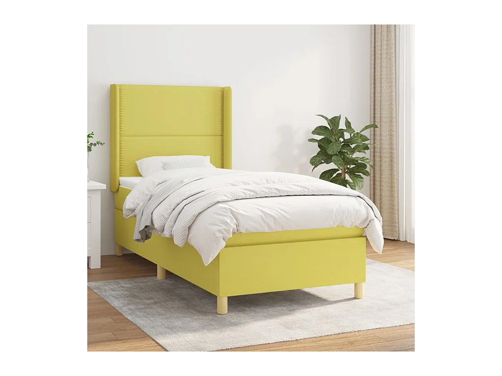 Cama com molasemcolchão 100x200 cm tecido verde