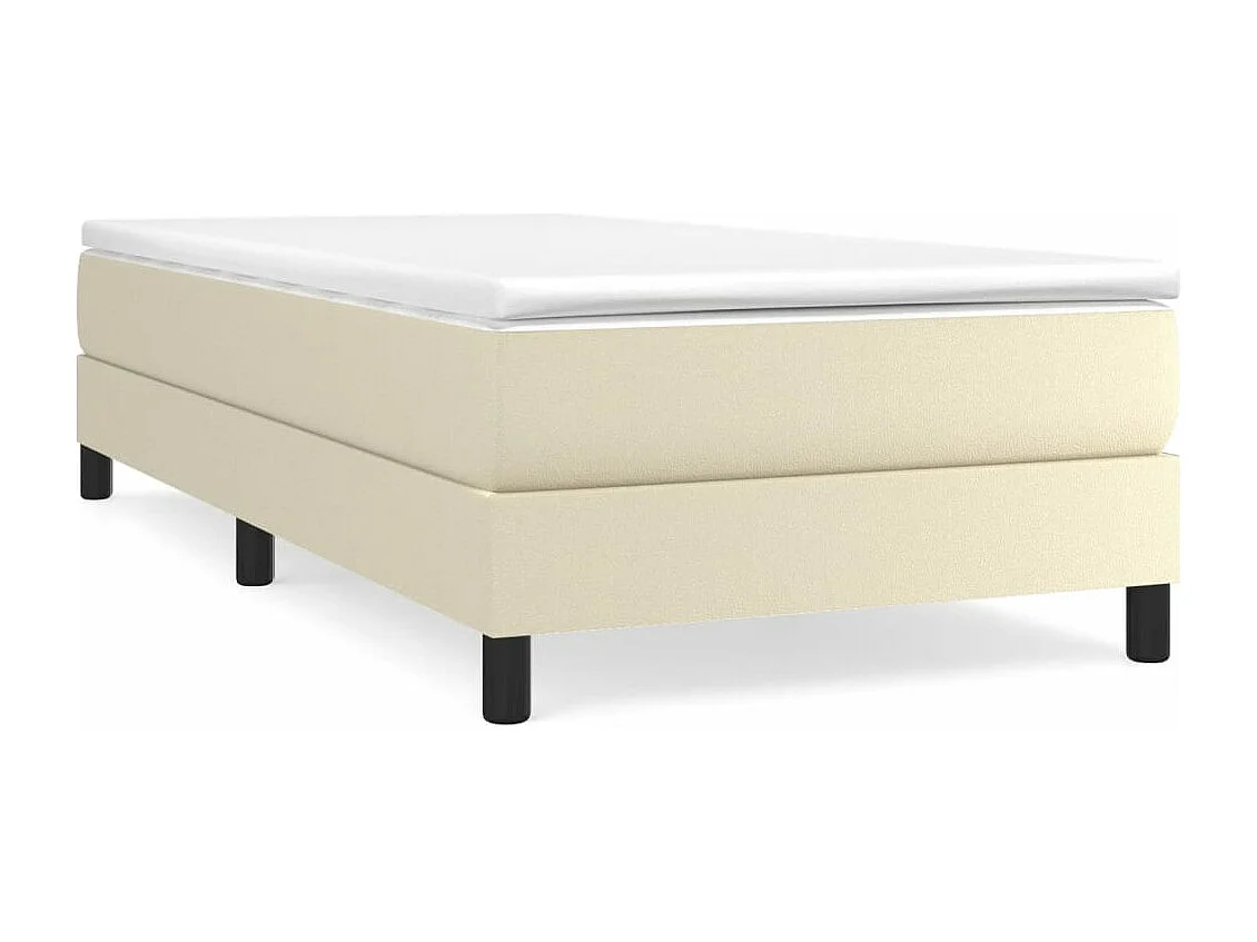 Sommier tapissier Crème 80x200 cm Similicuir