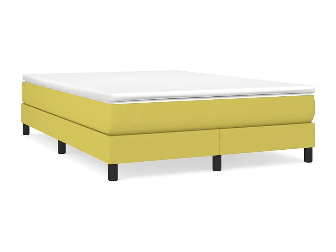 Sommier tapissier Vert 140x200 cm Tissu