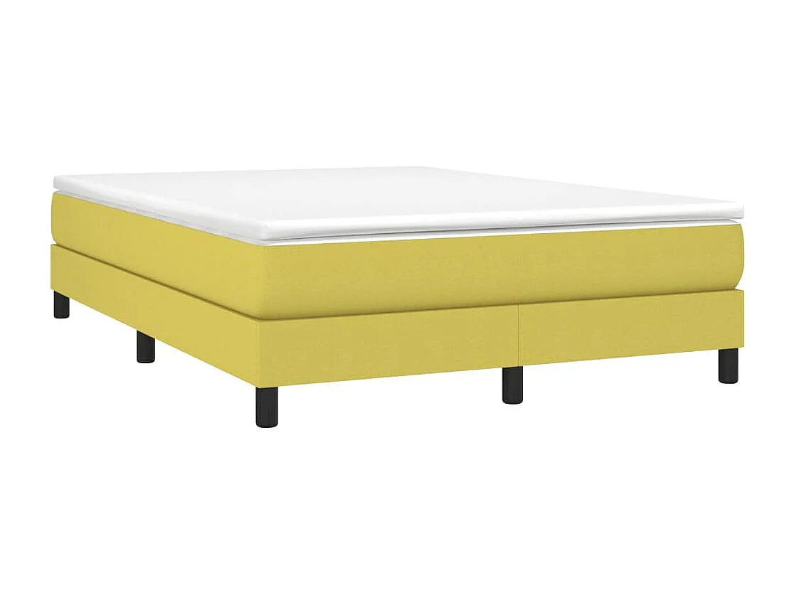 Estructura de cama box spring tela verde 140x200 cm