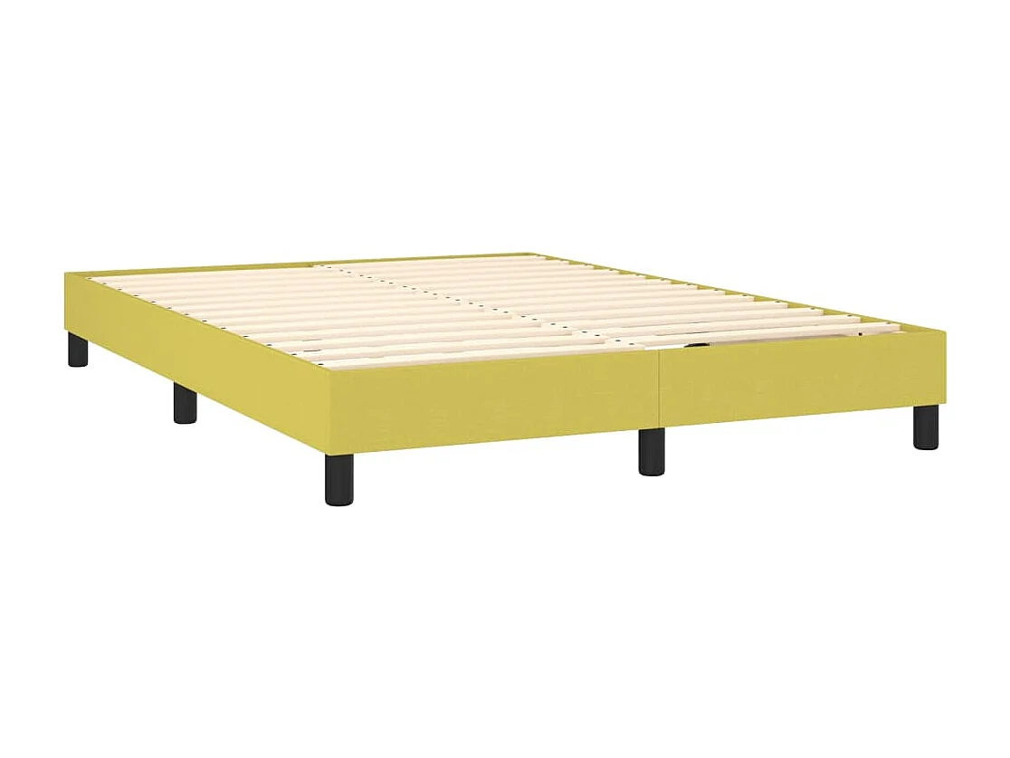 Estructura de cama box spring tela verde 140x200 cm
