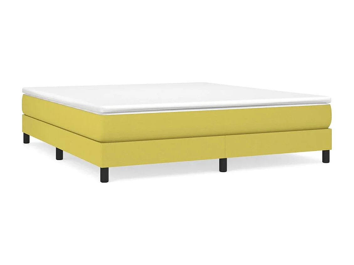Estrutura de cama com molas 180x200 cm tecido verde
