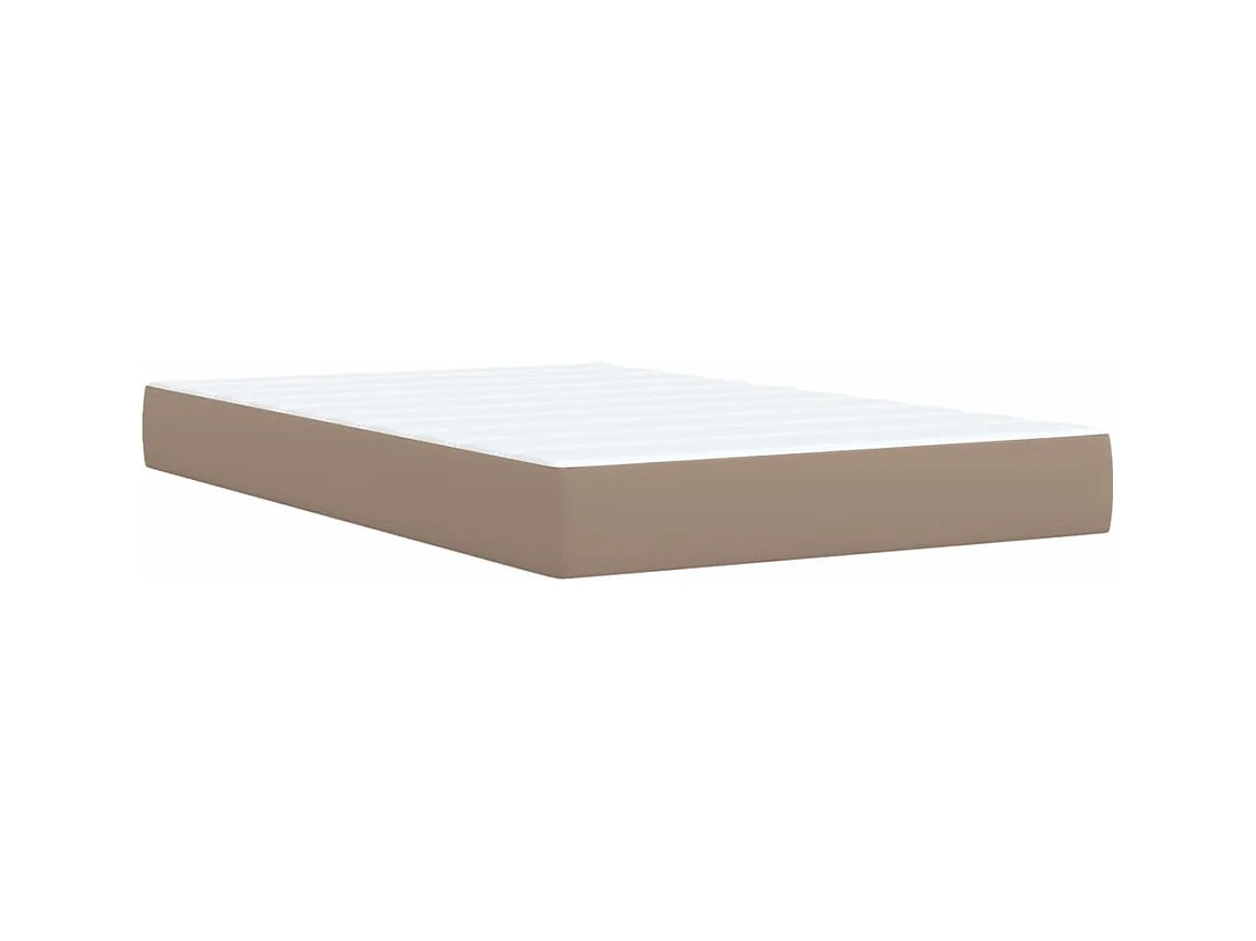 Cama com molasemcolchão 120x200 cm couro artificial cappuccino