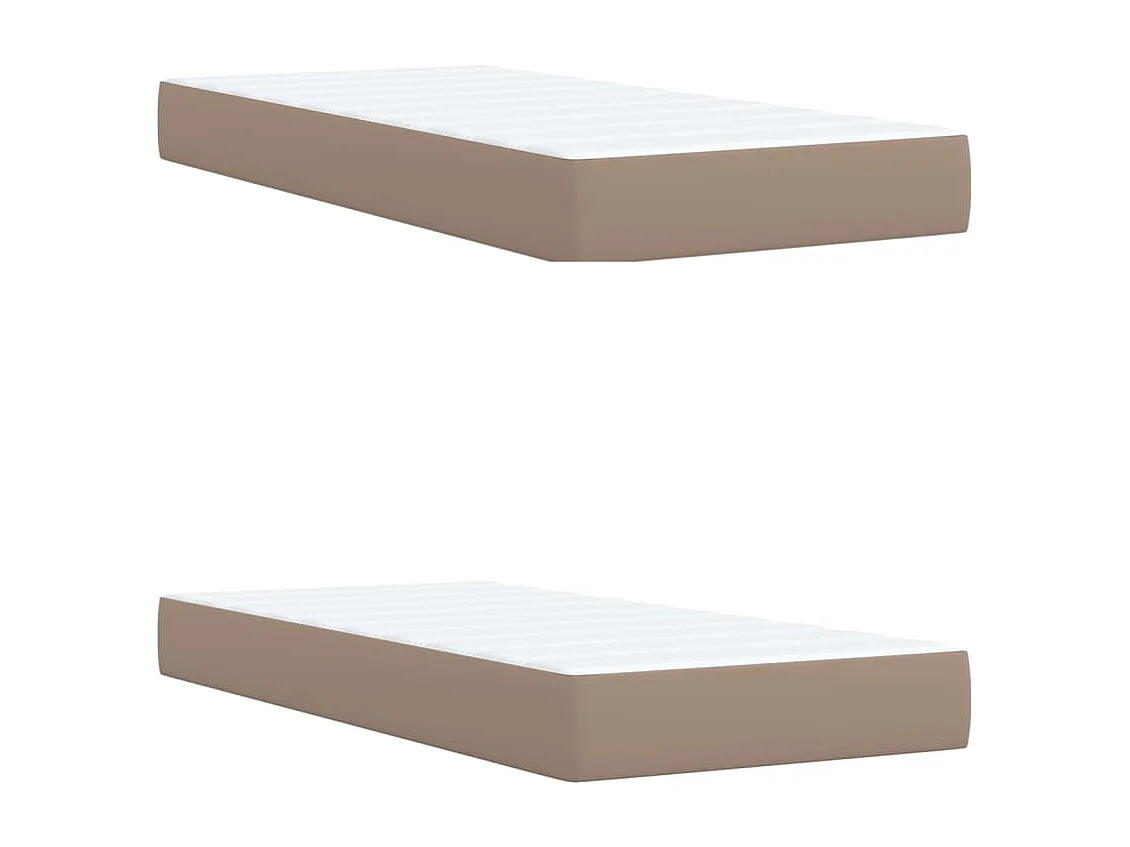 Cama com molasemcolchão 200x200 cm couro artificial cappuccino