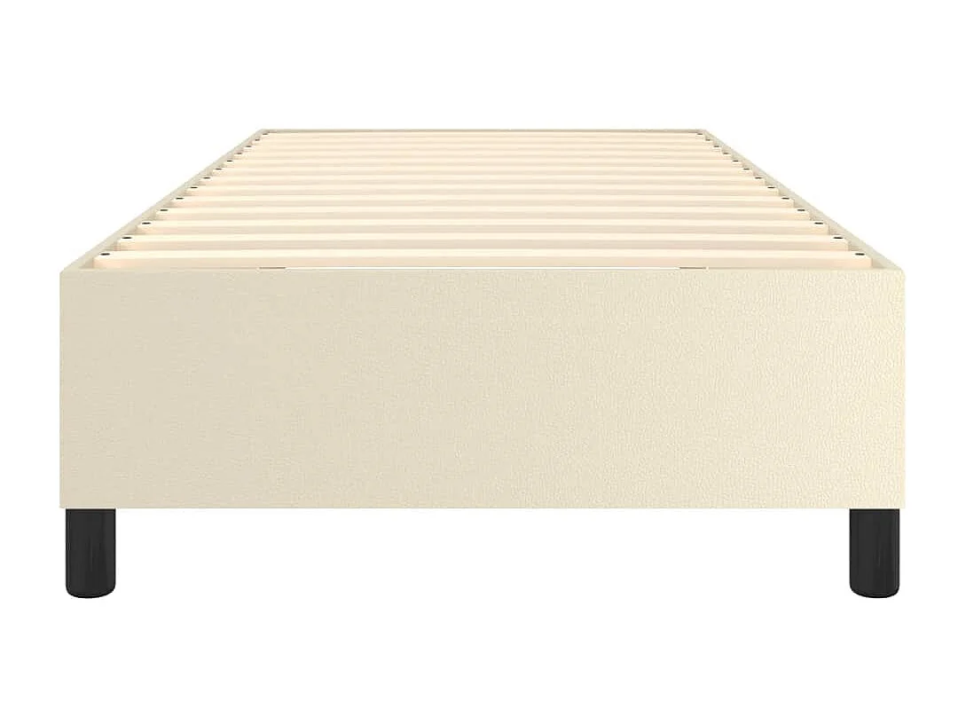 Sommier tapissier Crème 100x200 cm Similicuir
