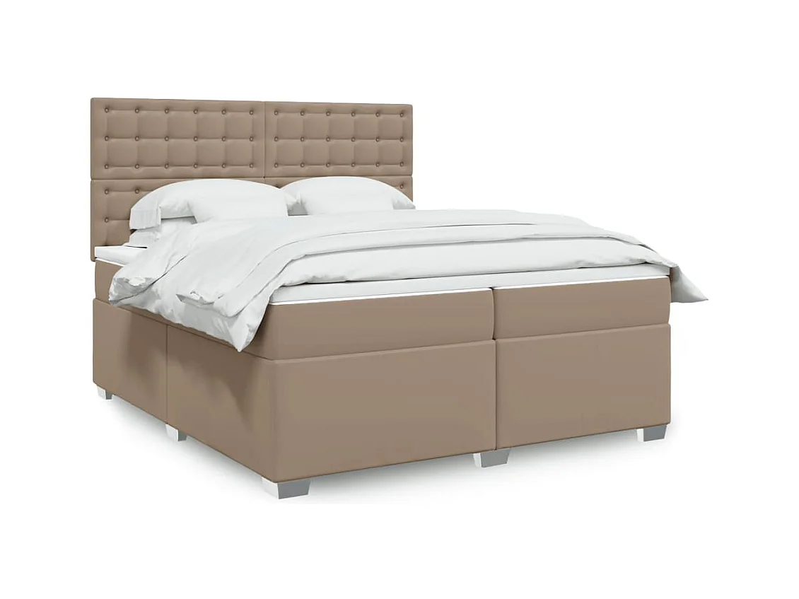 Sommier tapissier avec matelas Cappuccino 200x200 cm