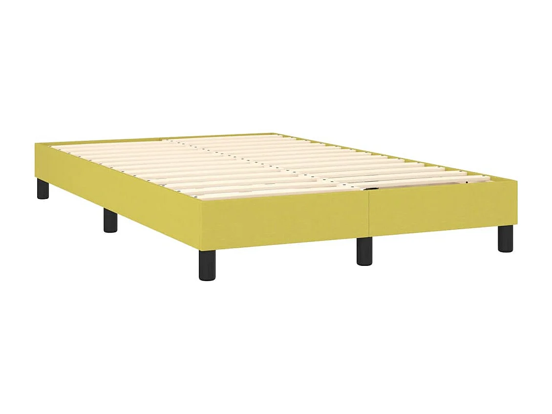 Estrutura de cama com molas 120x200 cm tecido verde