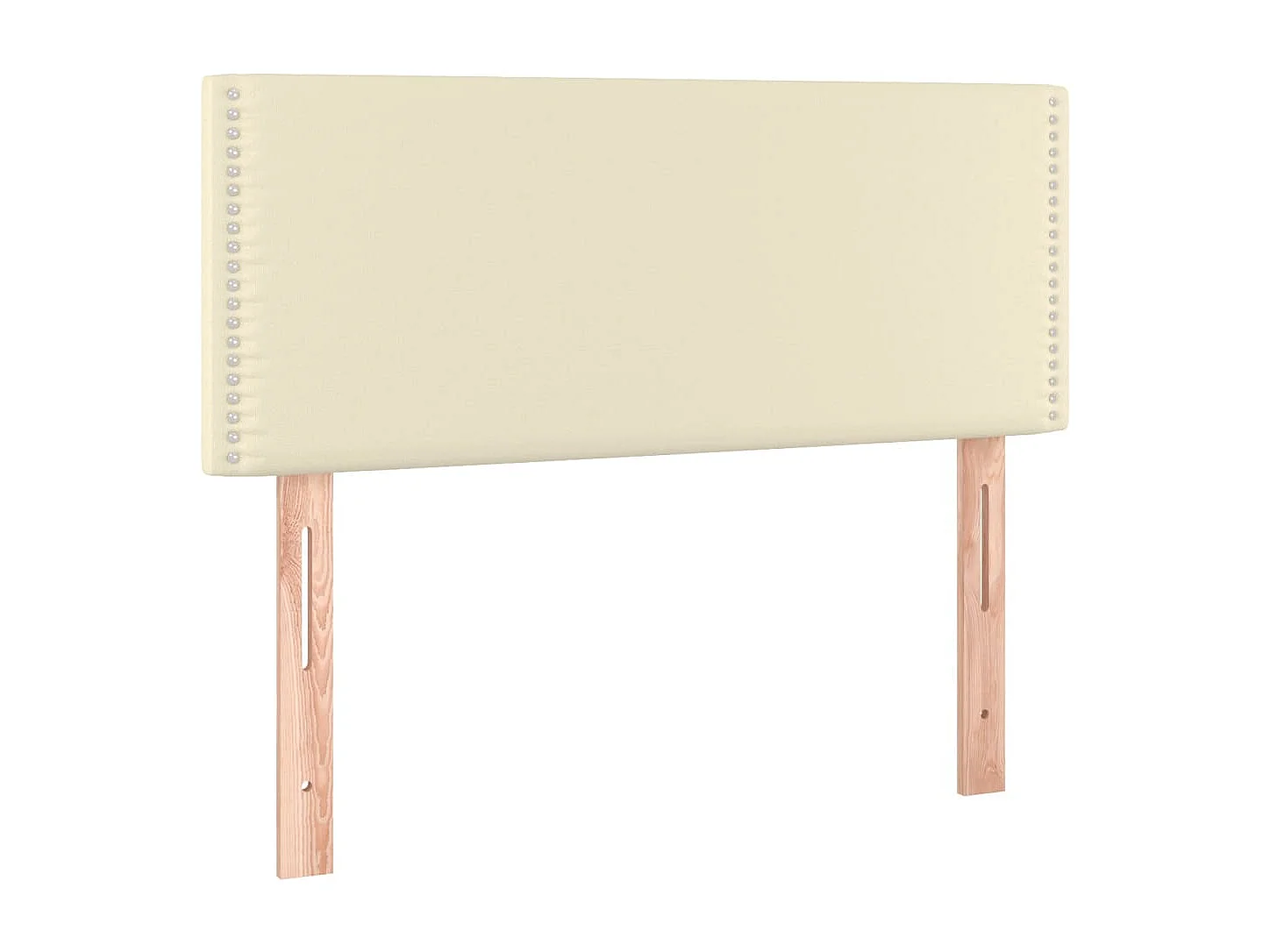 Sommier tapissier et matelas et LED Crème 100x200 cm Similicuir