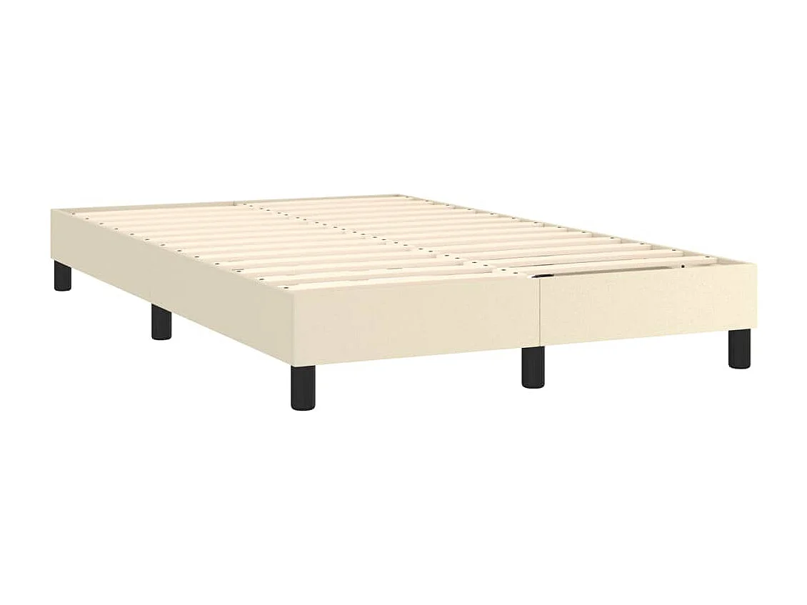 Sommier tapissier Crème 120x200 cm Similicuir