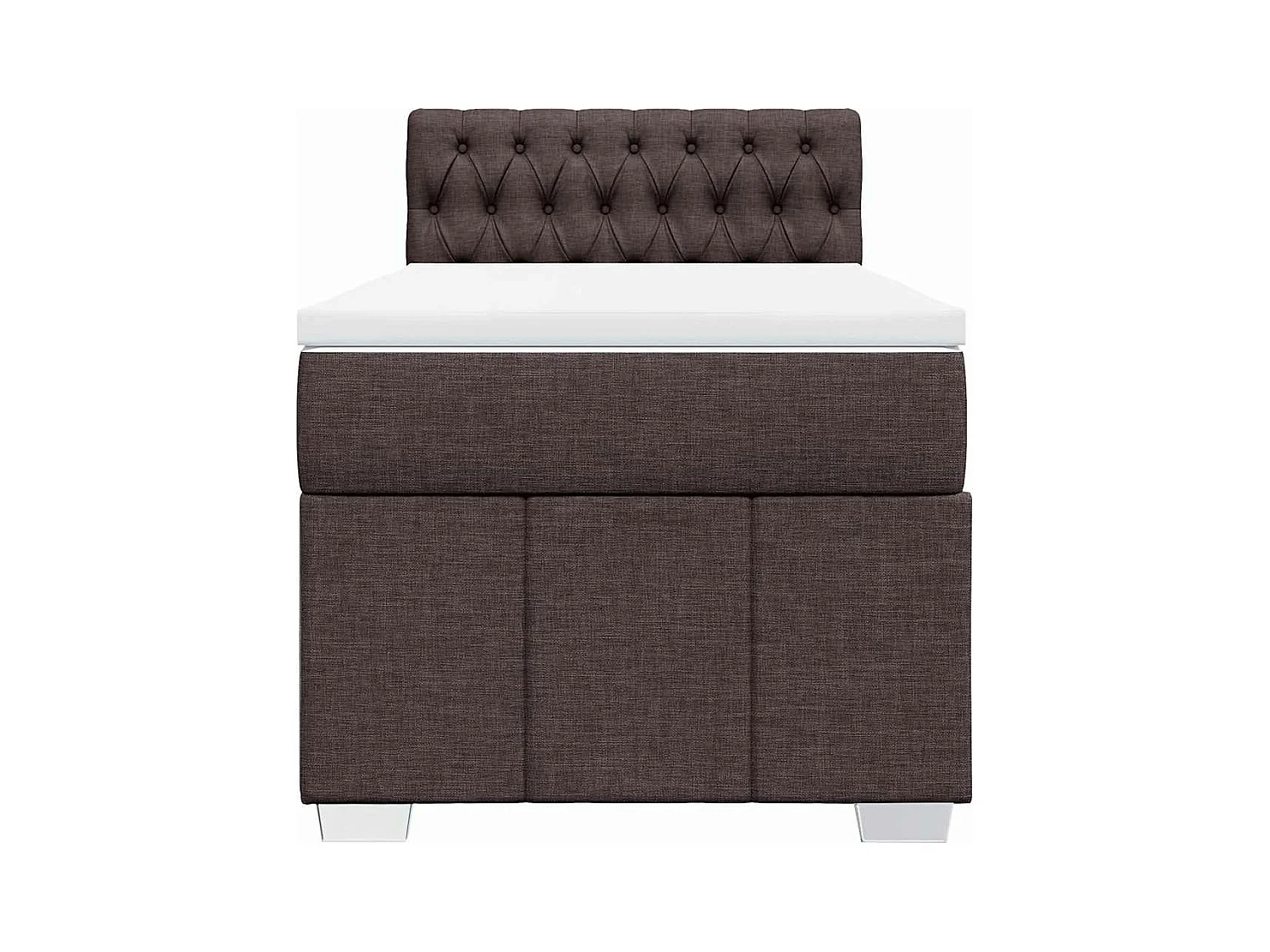 Sommier tapissier avec matelas Marron foncé 90x200 cm