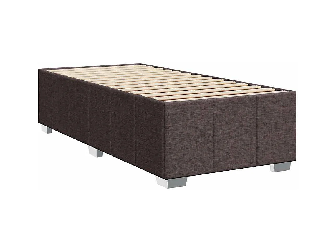 Sommier tapissier avec matelas Marron foncé 90x200 cm