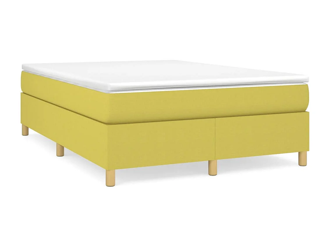 Sommier tapissier Vert 140x190 cm Tissu