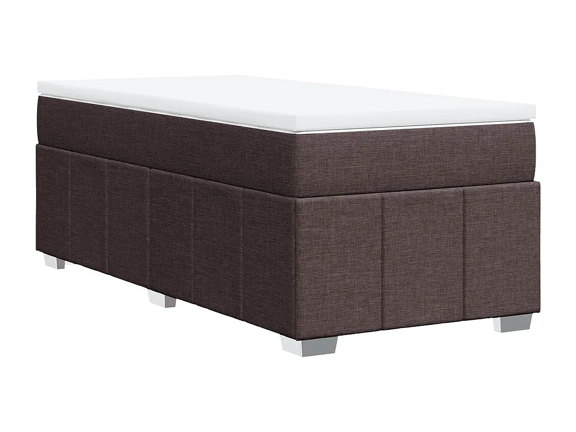 Sommier tapissier avec matelas Marron foncé 90x200 cm