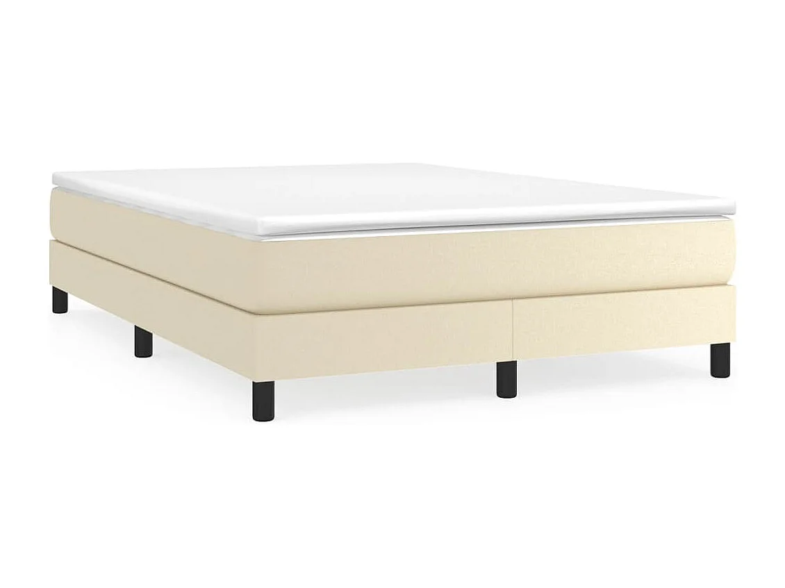 Sommier tapissier Crème 140x200 cm Similicuir