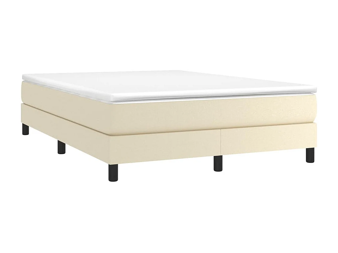 Sommier tapissier Crème 140x200 cm Similicuir