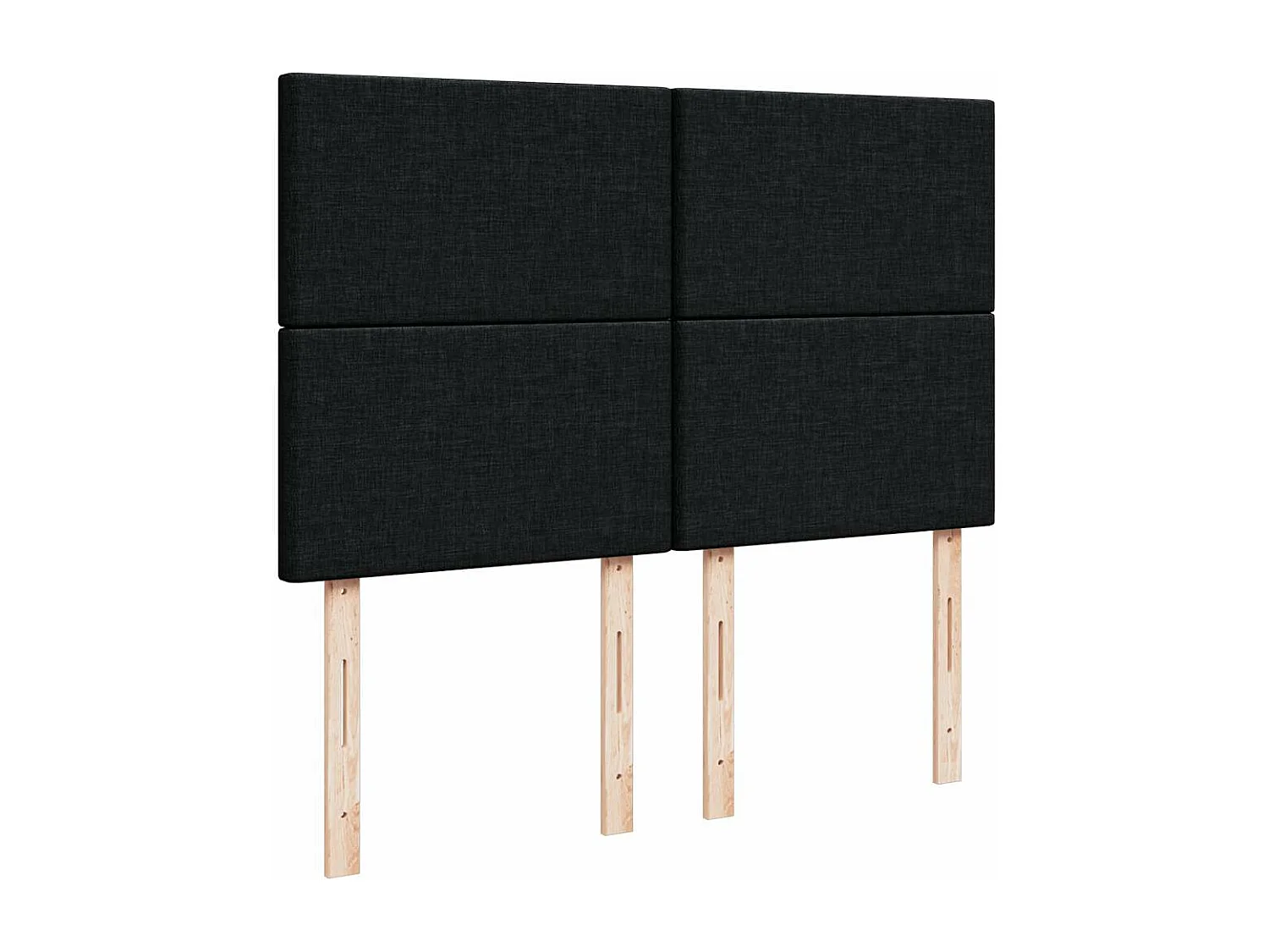 Cadre de lit ottoman avec matelas noir 140x200 cm tissu