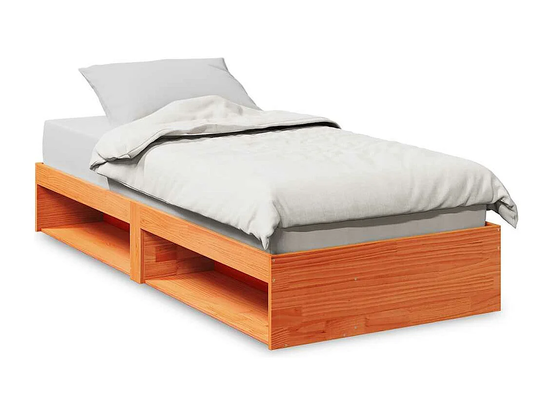Lit de jour sans matelas cire marron 100x200 cm pin massif