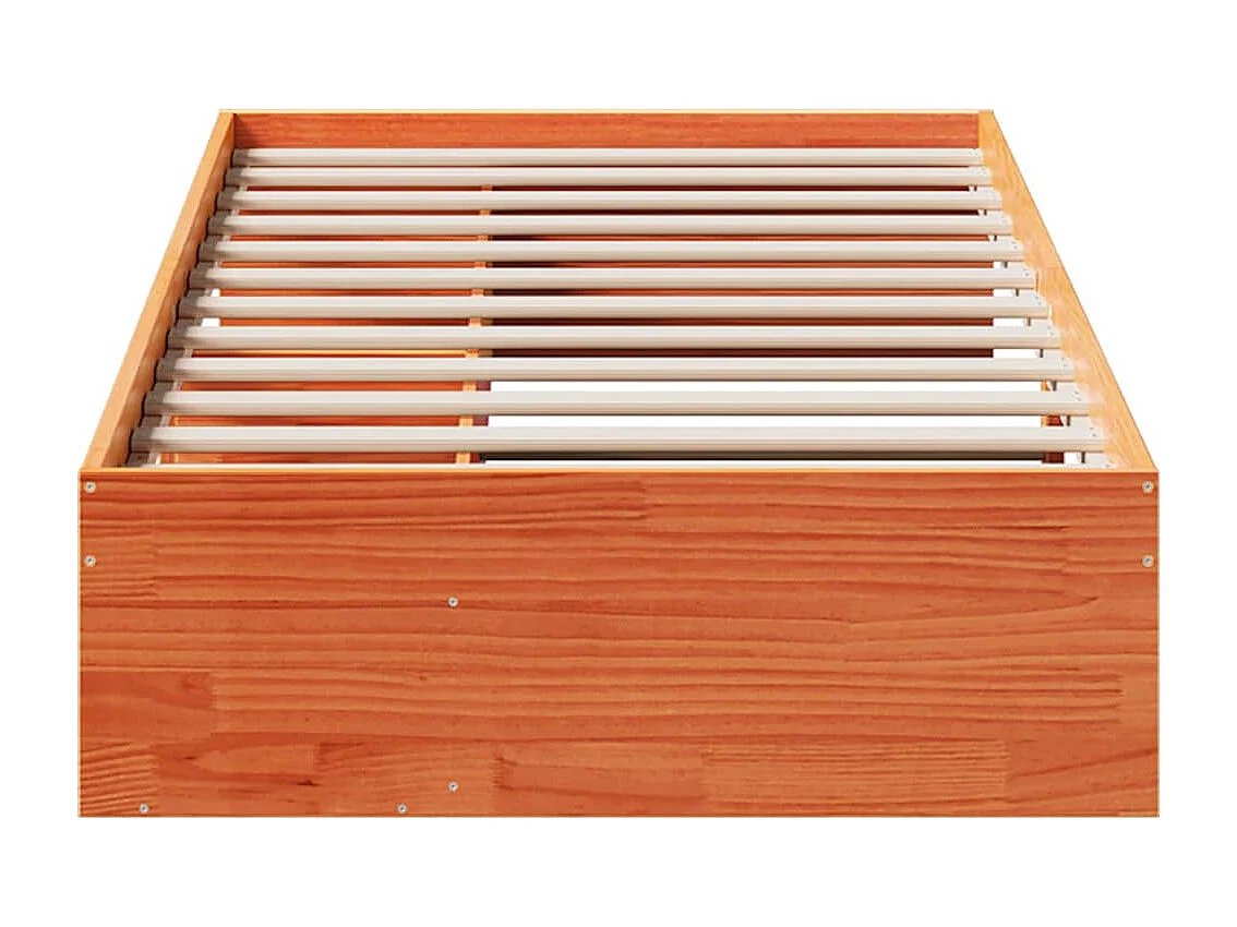 Lit de jour sans matelas cire marron 100x200 cm pin massif