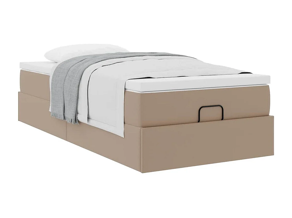 moldura de cama otomano  com colchão Cappucino couro falso