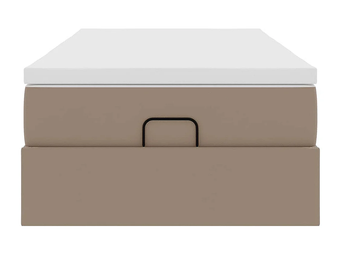 moldura de cama otomano  com colchão Cappucino couro falso