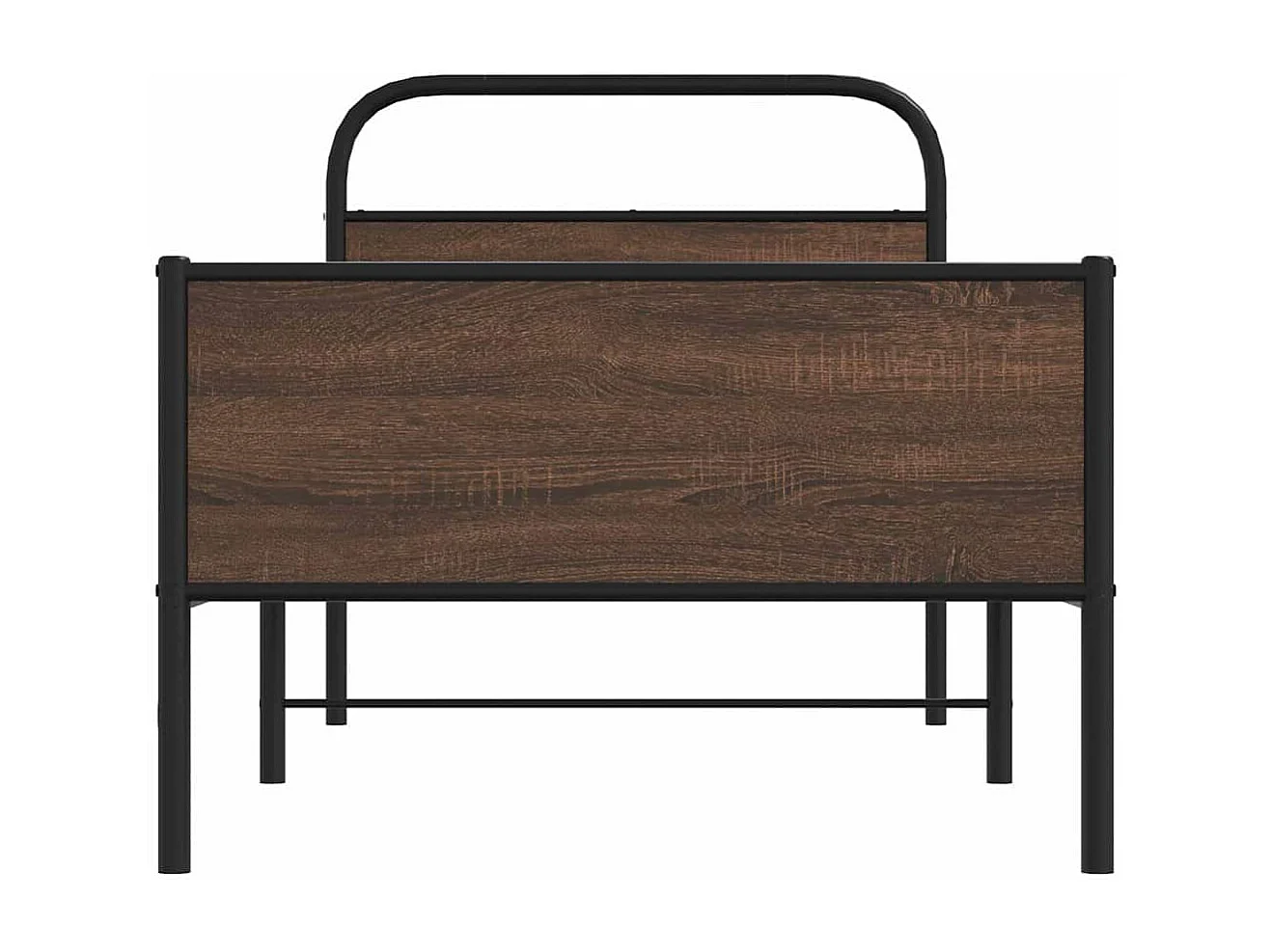 Estructura de cama sin colchón 100x190 cm madera marrón roble