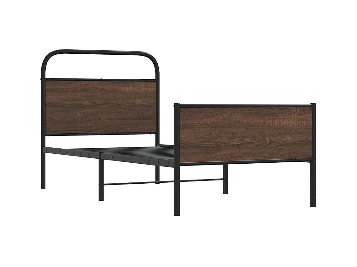 Cadre de lit sans matelas 100x190 cm chêne marron