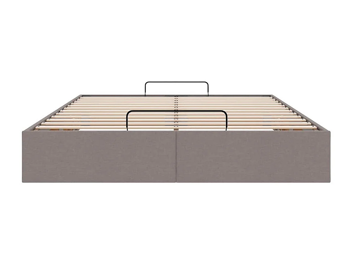 Estructura cama otomana sin colchón tela gris pardo 140x200cm