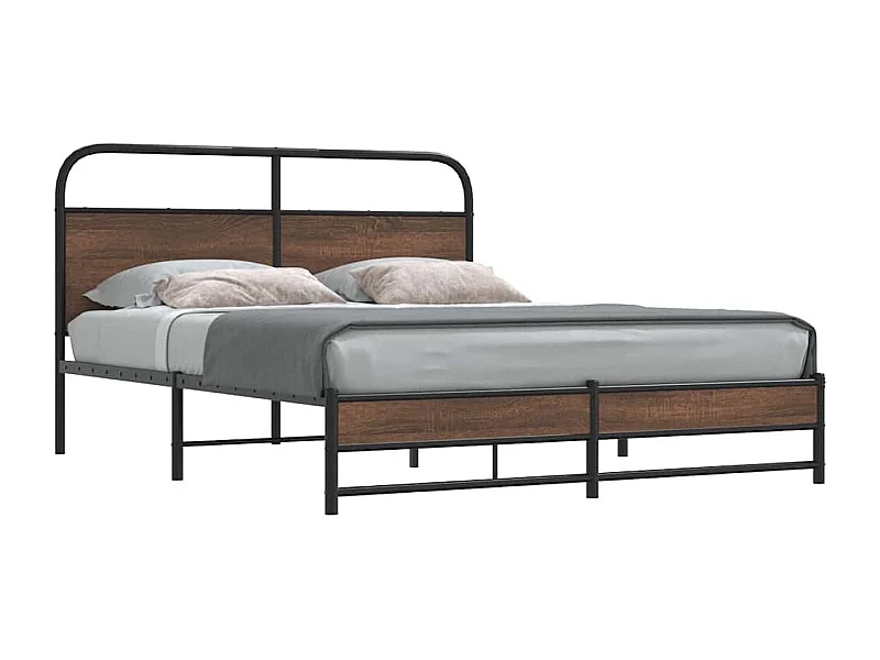 Bedframe zonder matras bewerkt hout bruin eikenkleur 150x200 cm