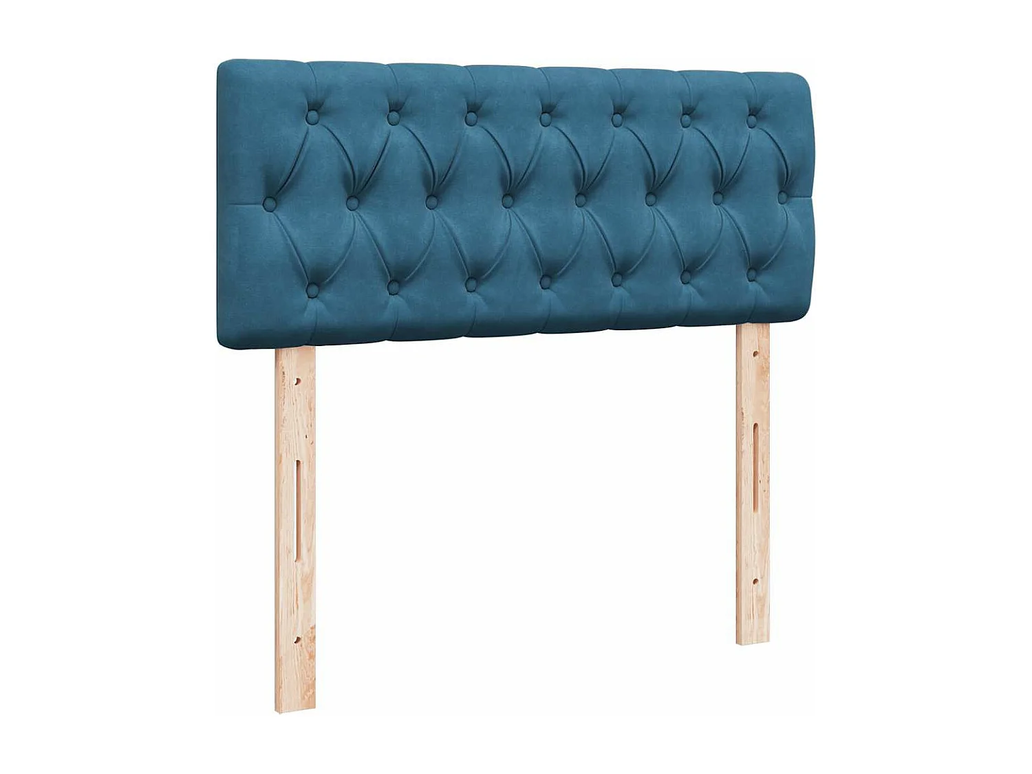 Cadre de lit ottoman avec matelas bleu foncé 120x190 cm velours