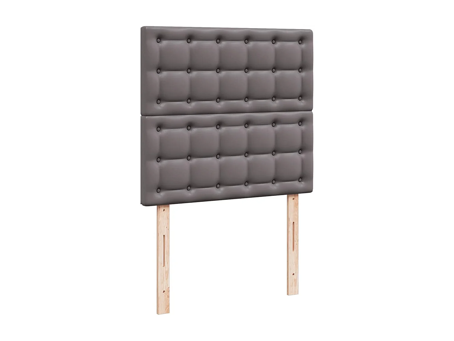 Cadre de lit ottoman avec matelas gris 90x200 cm similicuir