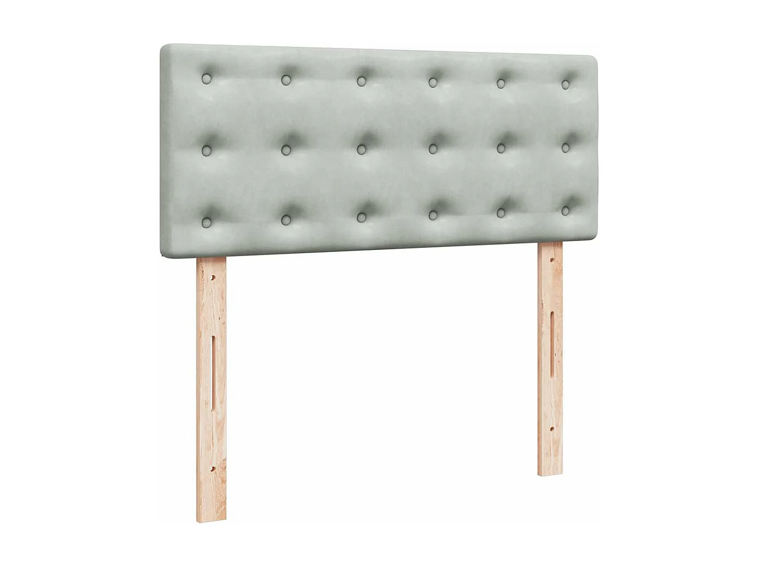 Cadre de lit ottoman et matelas gris clair 120x200 cm velours